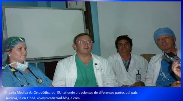 Brigada médica  de EU atiende a pacientes de Ortopedia, en el hospital Escuela Oscar Danilo Rosales