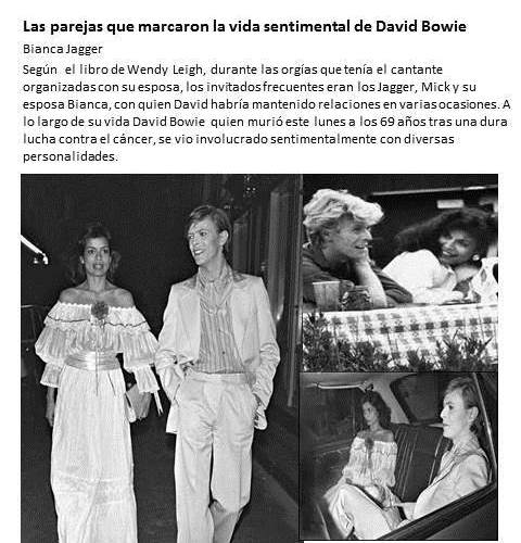 Las parejas que marcaron la vida sentimental de David Bowie
